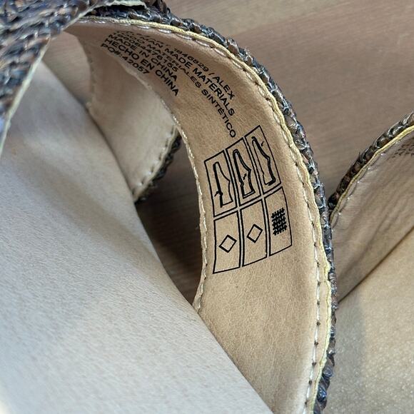 Draper James Women's Alex Raffia Brown Crossed Strap Sandals Size 11 - Picture 9 of 9